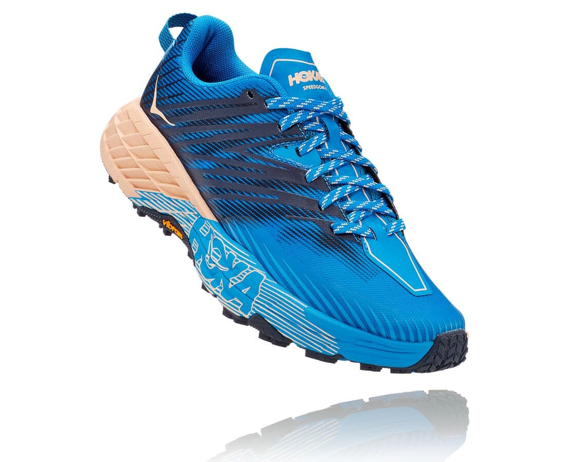 Hoka One One Speedgoat 4 Női Terepfutó Cipők Sötétkék / Sárgabarack [FEKMN-5943]